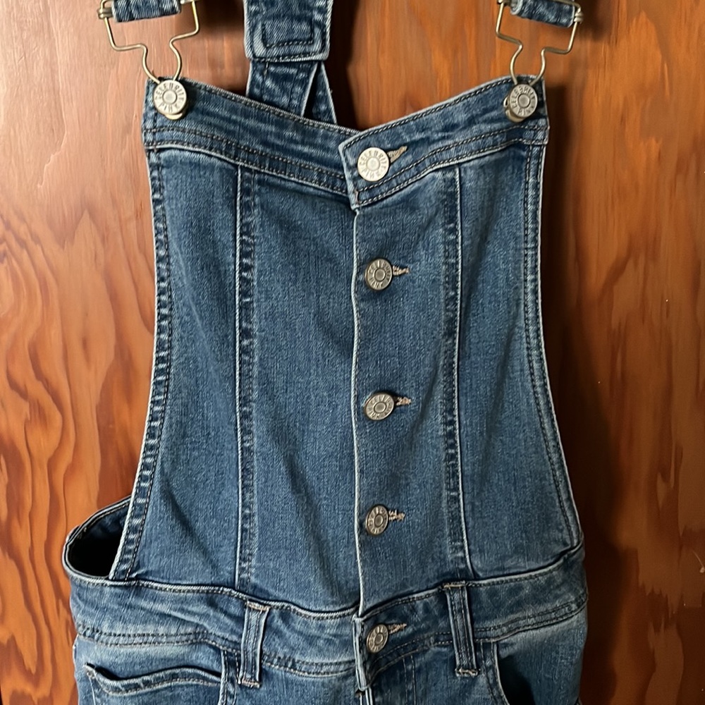 Celebrity Pink Blue Jean Overalls Tall